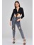 Lazer Kesim Kar Yıkama Mom Jean Kadın Pantolon 4256-055 Koyu Mavi 1