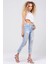 Lazer Kesim Mom Jean Kadın Pantolon 1037-173 Buz Mavisi 2