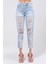 Lazer Kesim Mom Jean Kadın Pantolon 1037-173 Buz Mavisi 3
