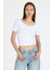 Beyaz Kare Yaka Örme Body 9202M 1