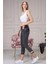 Skinny Jean Paçası Tokalı Kadın Pantolon 4224-939 Siyah 2