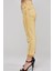 Lazer Kesim Boy Fit Kadın Jean Pantolon 1037-864 Sarı 3