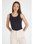 Siyah Slim Fit Kolsuz Basic Atlet 9194M 1
