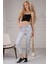 Yırtmaç Detaylı Kadın Skinny Jean Pantolon 4097-873 Gri 1