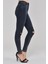 Dizleri Taş Detay Kadın Skinny Jean Pantolon 1031-993 Koyu Mavi 4