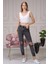 Lazer Kesim Kadın Skinny Jean Pantolon 4044-895 Siyah 1