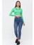 Ön Bölümü Yırtmaçlı Likralı Skinny Jean Pantolon 40164 Mavi 1