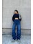 Kadın Baggy Jean Pantolon 40402 Mavi 3