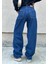 Kadın Baggy Jean Pantolon 40402 Mavi 4