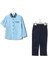 Garnili Gömlek Chıno Pantolon Takım - Nanıca Kıds - NNC123604 - Turkuaz - 2 Yaş - NNC123604-TURKUAZ-2 Yaş Turkuaz 1
