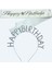 Happy Birthday Yazılı Kuşak ve Taşlı Taç & Beyaz Gümüş Kuşak Taşlı Gümüş Taç 1