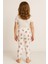Pure Dots Kız Çocuk Yazlık Çiçek Desenli Beyaz Tayt 2