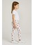 Pure Dots Kız Çocuk Yazlık Çiçek Desenli Beyaz Tayt 3