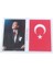 10 Adet Küçük Sticker Mustafa Kemal Atatürk Türk Bayrağı Istikbal Göklerdedir 3 Lü Etiket Seti (Ebat: 16,8 cm x 12 Cm) 1