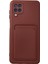 Samsung Galaxy A12 Kılıf Kelvin Kartvizitli Silikon - Bordo Nrmsa 1