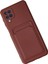 Samsung Galaxy A12 Kılıf Kelvin Kartvizitli Silikon - Bordo Nrmsa 3