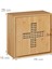 Bambu Dolabı 2 Raflı Mıknatıslı Kapaklı Doğal Rattan Görünümlü 28X28X16 Cm, Otel ve Restoranlar Için Uygun 2