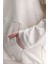 Ekru Relaxed Fit Unisex Hoodie %100 Pamuk Kapüşonlu Kanguru Cepli Düz Renk 4