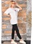 Gül Baskılı Oversize Kadın T-Shirt Bisiklet Yaka 3