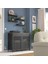 Apotekare Duvar Rafı Siyah 50X52 cm Modern Dekoratif Raf Salon Banyo Mutfak Şık Dayanıklı Kitaplık Organizer 3