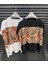 Renkli Desenli Oversize Tişört – Beyaz & Siyah Seçenekli 1