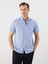 Yeni Sezon Regular Fit Kisa Kollu Cizgili Poplin Erkek Gomlek - S5QI80Z8 1