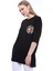 Kadın Siyah Nevertheless Kaplan Baskılı Oversize T-Shirt 4