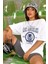 Kadın Oversize Los Angeles Baskılı T-Shirt K2109 1