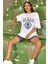 Kadın Oversize Los Angeles Baskılı T-Shirt K2109 2
