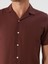 Yeni Sezon Regular Fit Resort Yaka Kisa Kollu Keten Karisimli Erkek Gomlek - S5RD22Z8 3
