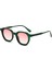 Grovela Yeşil Çerçeve Pembe Cam Vintage & Retro Unisex Güneş Gözlüğü 1