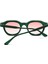 Grovela Yeşil Çerçeve Pembe Cam Vintage & Retro Unisex Güneş Gözlüğü 3