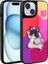 Apple iPhone 15 Kılıf Parlayan Kabartmalı Ikonik Figürlü Arth Amas Silikon Kapak-Mor 1