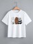 Kanka Ayıcık Baskılı Oversize Pamuklu Çocuk T-Shirtü 1