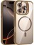 iPhone 16 Pro Kılıf Standlı ve Kamera Lens Hediyeli M-Safe Şarj Özellikli Arth Etro Kapak - Desert T 1