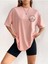Büyük Beden Kadın Moon And Sun 'güneş ve Ay' Baskılı %100 Pamuk Bisiklet Yaka Oversize T-Shirt 5