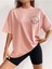 Büyük Beden Kadın Moon And Sun 'güneş ve Ay' Baskılı %100 Pamuk Bisiklet Yaka Oversize T-Shirt 6