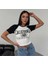 Unisex California Baskılı Reglan Beyaz Kol Kısa %100 Pamuk Crop T-Shirt 1