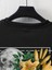 Unisex Gezegen Çiçek Baskılı Oversize %100 Pamuk T-Shirt 3