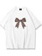 Kadın Leopar Kurdele Baskılı Oversize %100 Pamuk T-Shirt 1