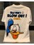 Donald Duck Blow Out Baskılı Oversize Unisex Pamuk T-Shirt 1