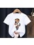 Selfie Ayıcık Baskılı Oversize Çocuk T-Shirt 1