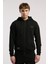 Ever Essentials Regular Siyah Erkek Kapüşonlu Full Zip Sweatshirt 1