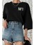 Think I'm Failing Baskılı Bisiklet Yaka Oversize T-Shirt 2