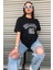 Kadın Siyah Atlanta Baskılı Oversize T-Shirt 4