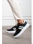 Erkek Beyaz Siyah Sneaker Günlük Spor Ayakkabı Yüksek Taban Rahat Tasarım X35 3