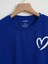 Çocuk Kalp Baskılı Oversize Crop T-Shirt 3