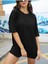 Unisex Büyük Beden Düz Renk Baskısız Oversize T-Shirt 1