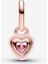 Me Pembe Çakra Kalp Mini Sallantılı Charm 14 Ayar Pembe Altın Kaplama 1
