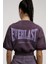 Bronx 1910 Oversize Mor Crop Kadın Kısa Kollu Sweatshirt 4